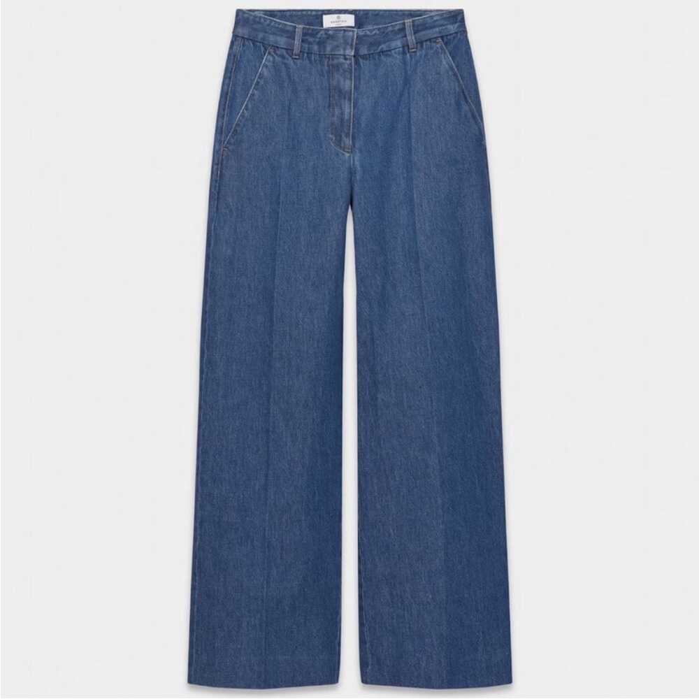 Aritzia Wide-Leg Denim Jeans in Medium Blue